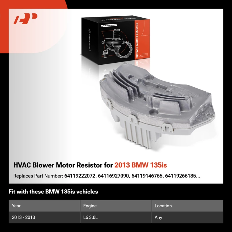 HVAC Blower Motor Resistor for 2013 BMW 135is