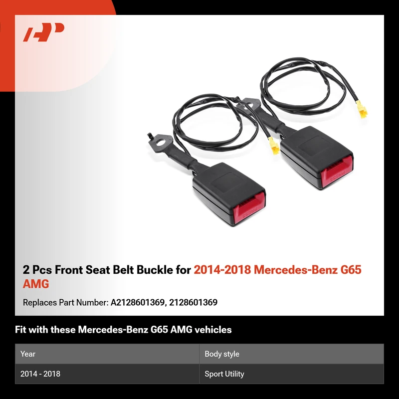 2 Pcs Front Seat Belt Buckle for 2014-2018 Mercedes-Benz G65 AMG