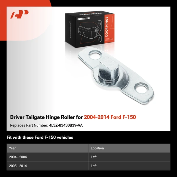 Driver Tailgate Hinge Roller for 2004-2014 Ford F-150