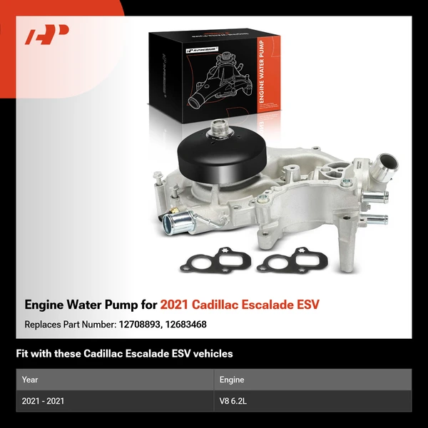 Engine Water Pump for 2021 Cadillac Escalade ESV