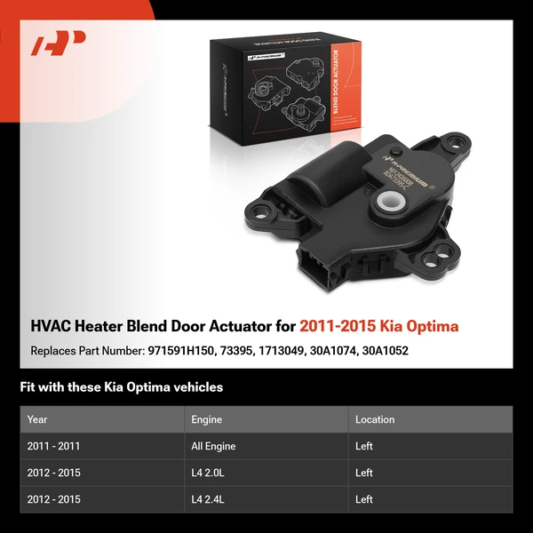 HVAC Heater Blend Door Actuator for 2011-2015 Kia Optima