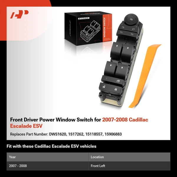 Front Driver Power Window Switch for 2007-2008 Cadillac Escalade ESV