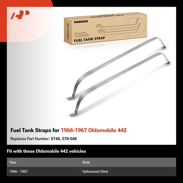 Fuel Tank Straps for 1966-1967 Oldsmobile 442