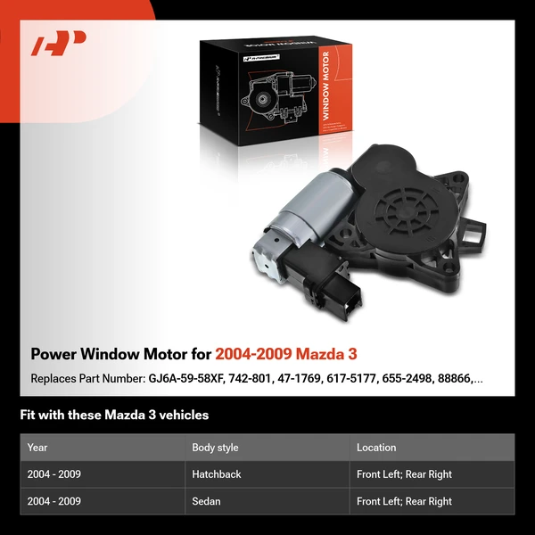 Power Window Motor for 2004-2009 Mazda 3