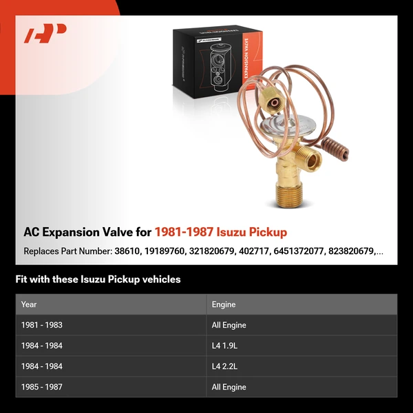 AC Expansion Valve for 1981-1987 Isuzu Pickup