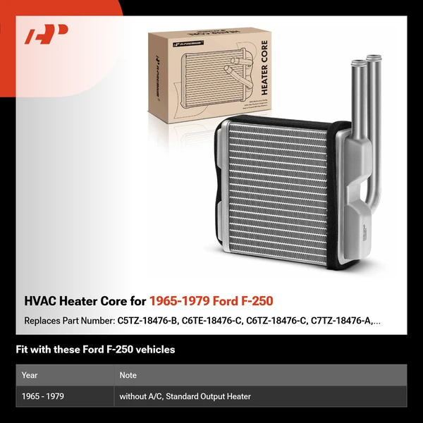 HVAC Heater Core for 1965-1979 Ford F-250