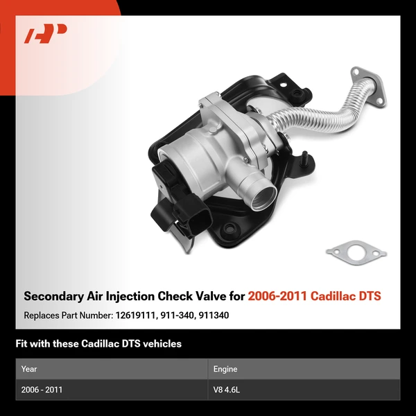 Secondary Air Injection Check Valve for 2006-2011 Cadillac DTS