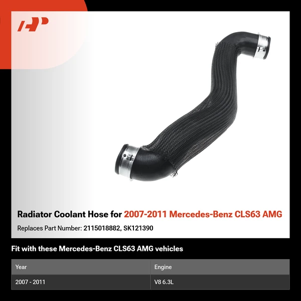 Radiator Coolant Hose for 2007-2011 Mercedes-Benz CLS63 AMG