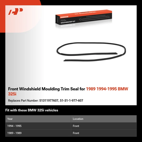 Front Windshield Moulding Trim Seal for 1989 1994-1995 BMW 325i