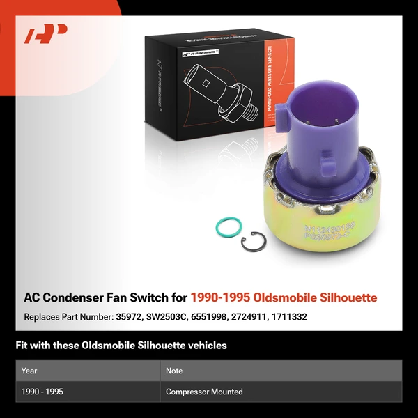 AC Condenser Fan Switch for 1990-1995 Oldsmobile Silhouette