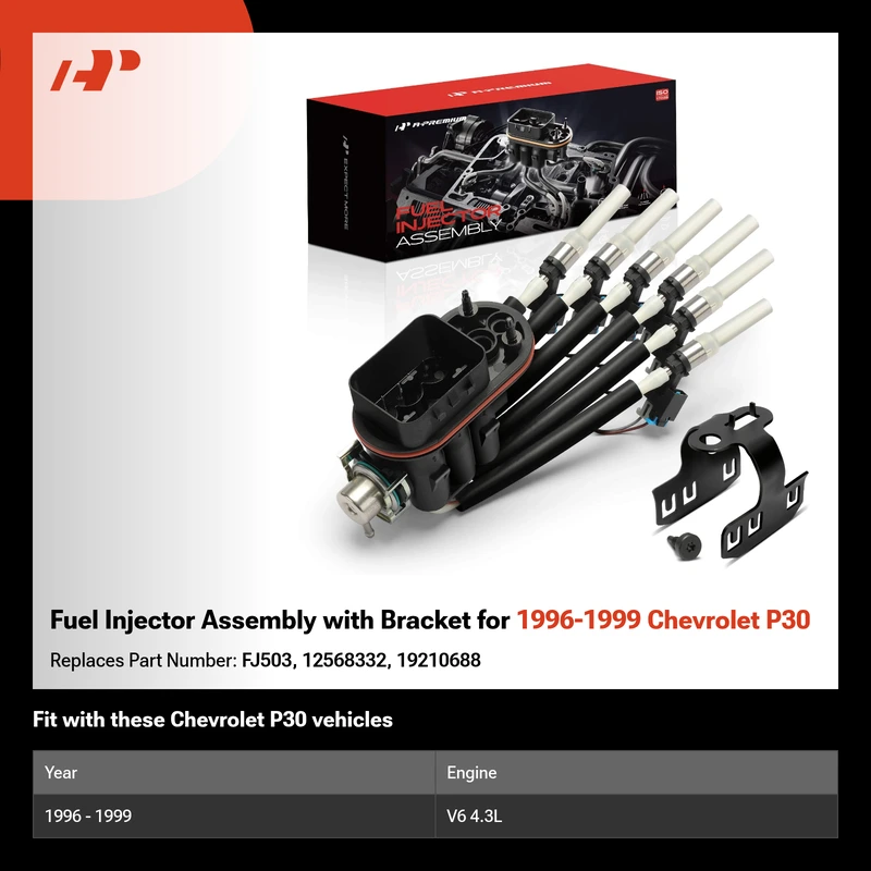 Fuel Injector Assembly with Bracket for 1996-1999 Chevrolet P30
