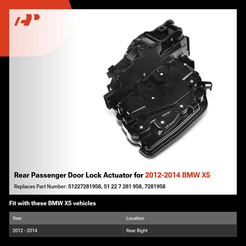 Rear Passenger Door Lock Actuator for 2012-2014 BMW X5