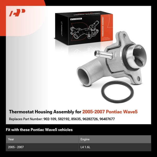 Thermostat Housing Assembly for 2005-2007 Pontiac Wave5