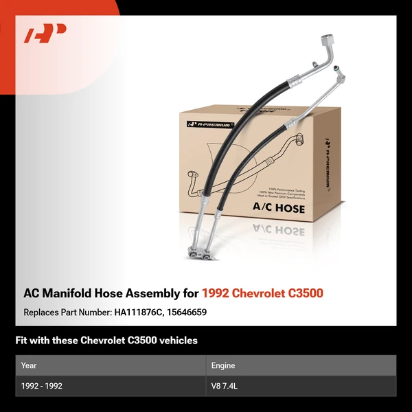 AC Manifold Hose Assembly for 1992 Chevrolet C3500