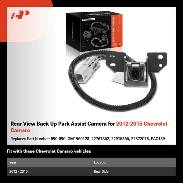 Rear View Back Up Park Assist Camera for 2012-2015 Chevrolet Camaro