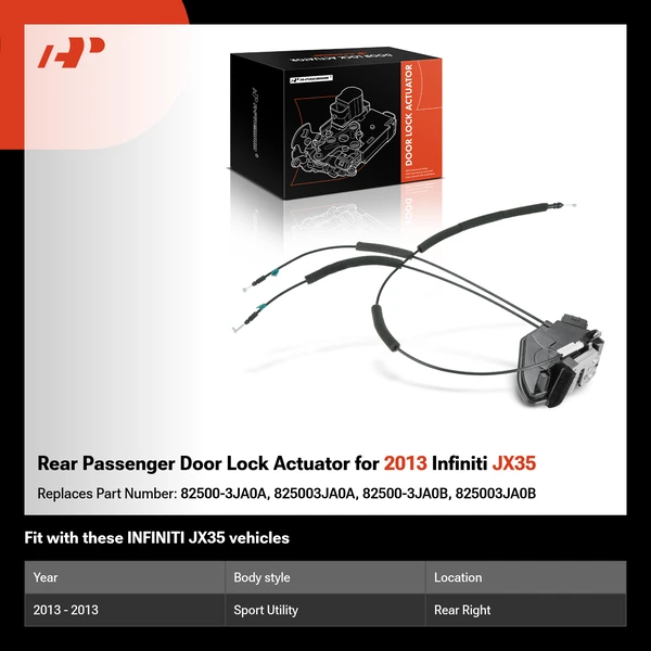 Rear Passenger Door Lock Actuator for 2013 Infiniti JX35