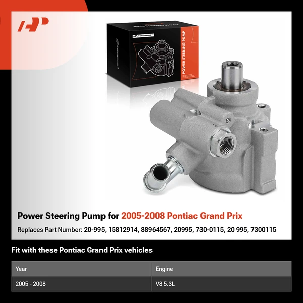 Power Steering Pump for 2005-2008 Pontiac Grand Prix