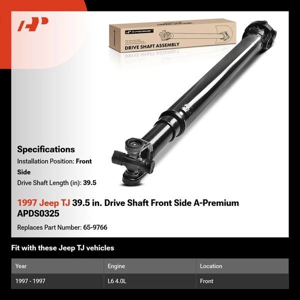 1997 Jeep TJ 39.5 in. Drive Shaft Front Side A-Premium APDS0325