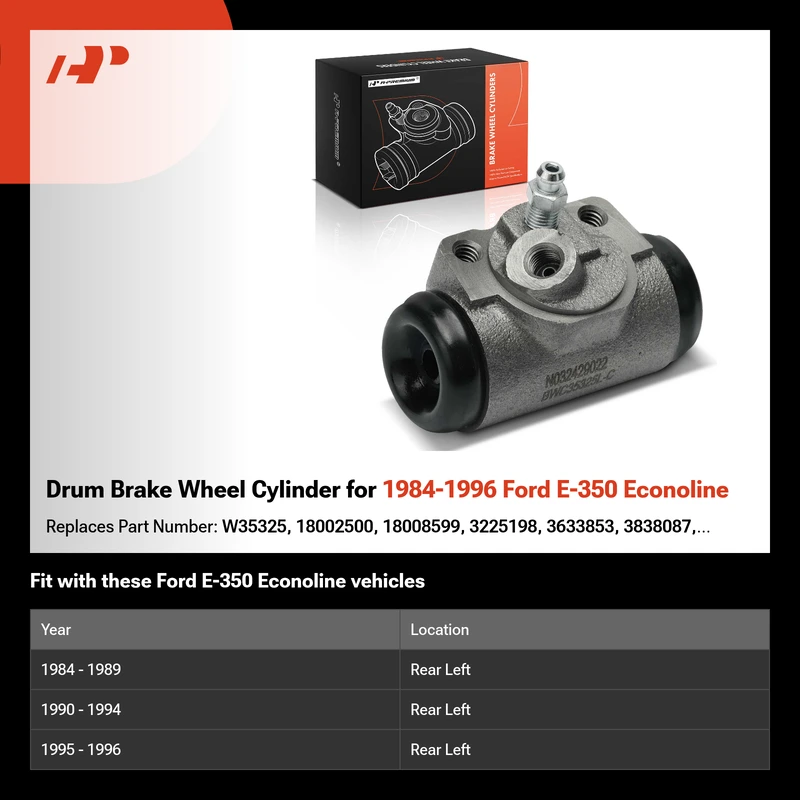 Drum Brake Wheel Cylinder for 1984-1996 Ford E-350 Econoline