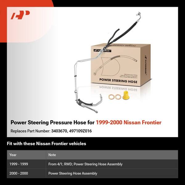 Power Steering Pressure Hose for 1999-2000 Nissan Frontier