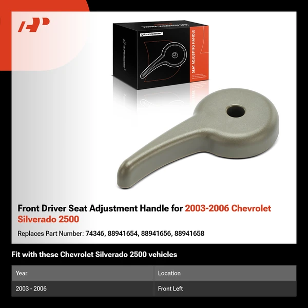 Front Driver Seat Adjustment Handle for 2003-2006 Chevrolet Silverado 2500