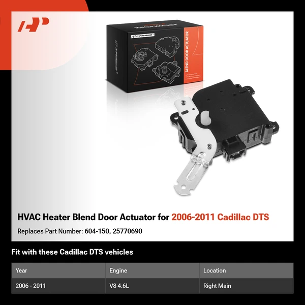 HVAC Heater Blend Door Actuator for 2006-2011 Cadillac DTS