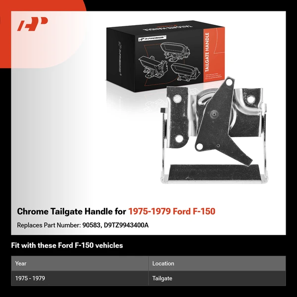 Chrome Tailgate Handle for 1975-1979 Ford F-150