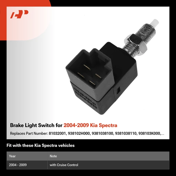 Brake Light Switch for 2004-2009 Kia Spectra