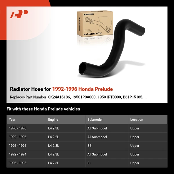 Radiator Hose for 1992-1996 Honda Prelude