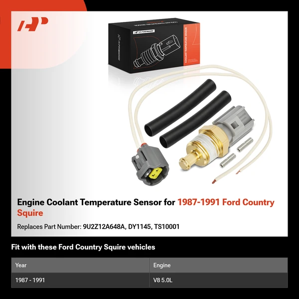 Engine Coolant Temperature Sensor for 1987-1991 Ford Country Squire