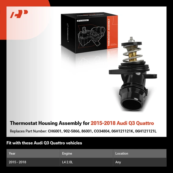 Thermostat Housing Assembly for 2015-2018 Audi Q3 Quattro