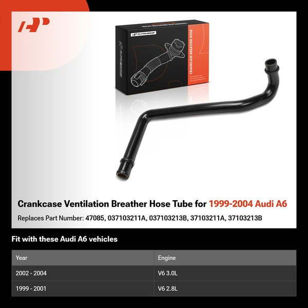 Crankcase Ventilation Breather Hose Tube for 1999-2004 Audi A6