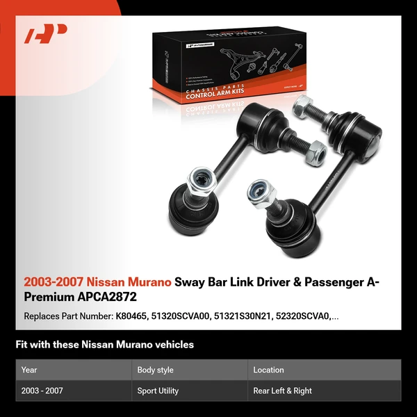 2003-2007 Nissan Murano Sway Bar Link Driver & Passenger A-Premium APCA2872
