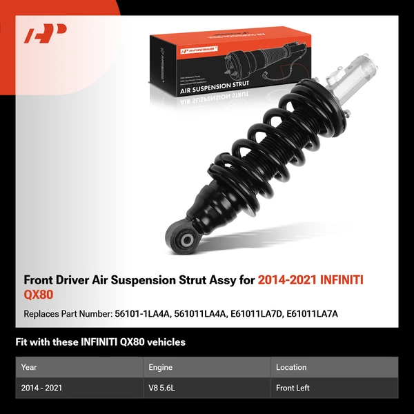 Front Driver Air Suspension Strut Assy for 2014-2021 INFINITI QX80