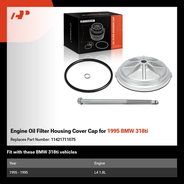 Engine Oil Filter Housing Cover Cap for 1995 BMW 318ti