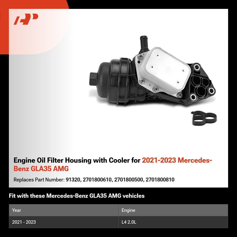 Engine Oil Filter Housing with Cooler for 2021-2023 Mercedes-Benz GLA35 AMG