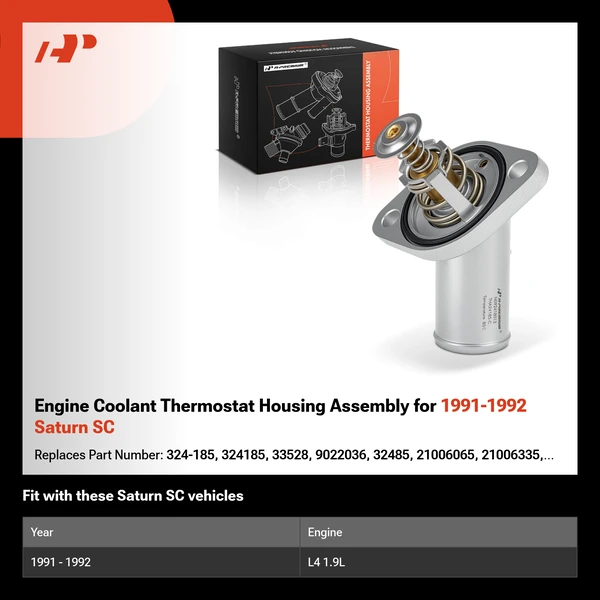 Engine Coolant Thermostat Housing Assembly for 1991-1992 Saturn SC