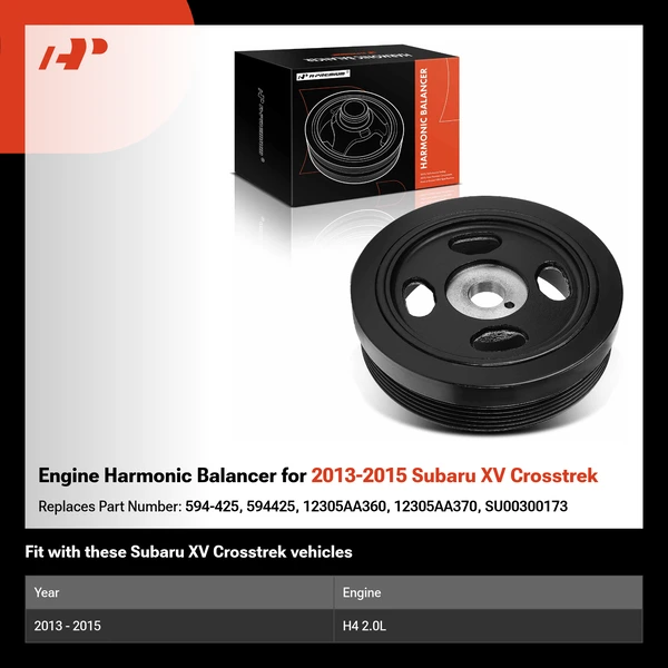 Engine Harmonic Balancer for 2013-2015 Subaru XV Crosstrek