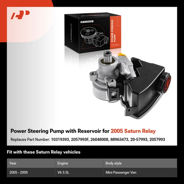 Power Steering Pump with Reservoir for 2005 Saturn Relay