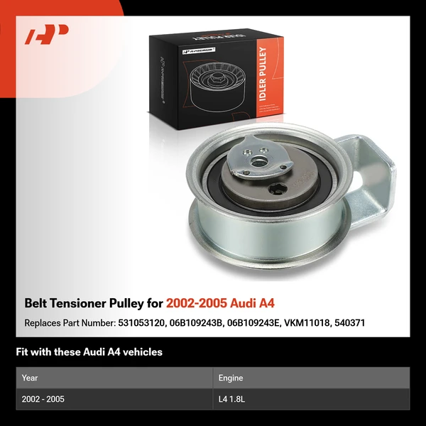 Belt Tensioner Pulley for 2002-2005 Audi A4