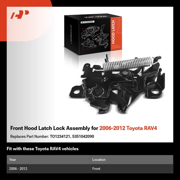 Front Hood Latch Lock Assembly for 2006-2012 Toyota RAV4