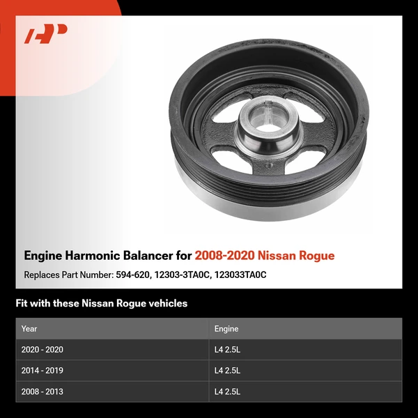 Engine Harmonic Balancer for 2008-2020 Nissan Rogue