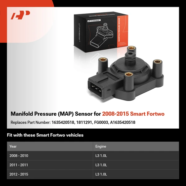 Manifold Pressure (MAP) Sensor for 2008-2015 Smart Fortwo