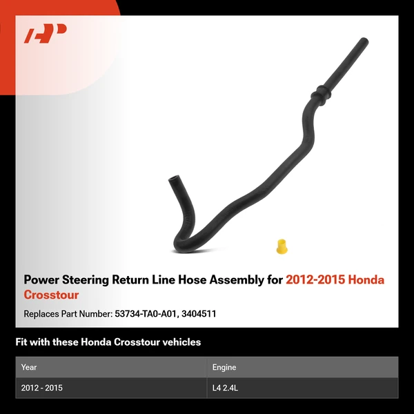 Power Steering Return Line Hose Assembly for 2012-2015 Honda Crosstour