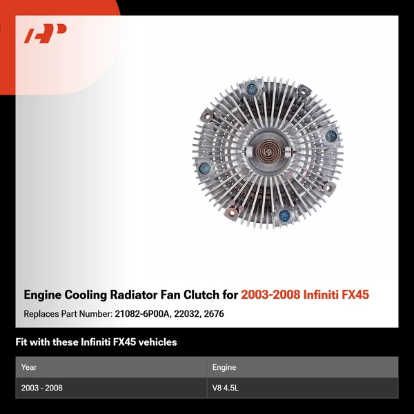 Engine Cooling Radiator Fan Clutch for 2003-2008 Infiniti FX45