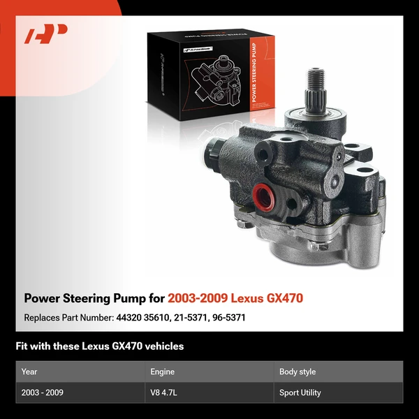 Power Steering Pump for 2003-2009 Lexus GX470