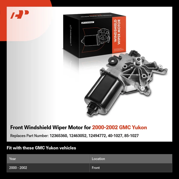 Front Windshield Wiper Motor for 2000-2002 GMC Yukon