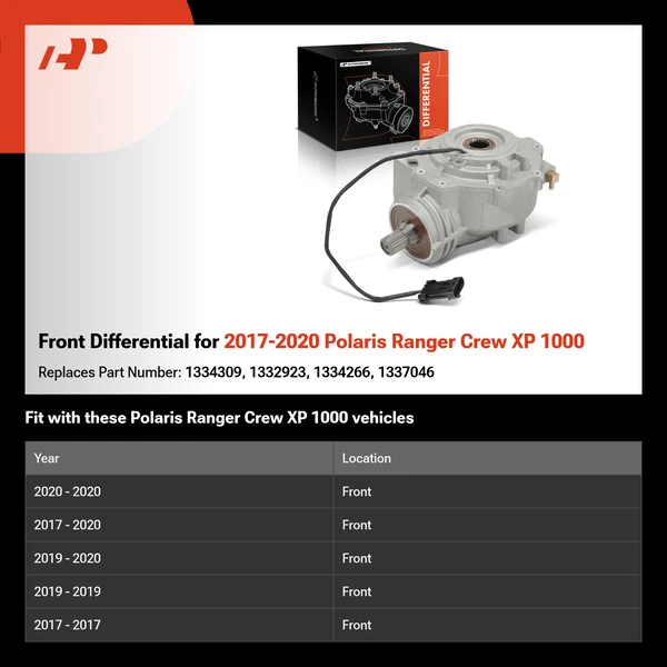 Front Differential for 2017-2020 Polaris Ranger Crew XP 1000