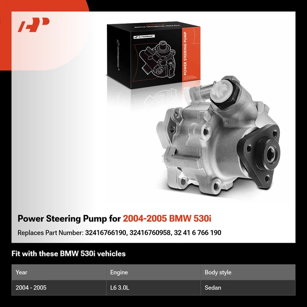 Power Steering Pump for 2004-2005 BMW 530i