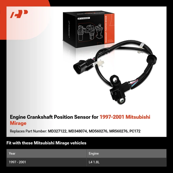 Engine Crankshaft Position Sensor for 1997-2001 Mitsubishi Mirage